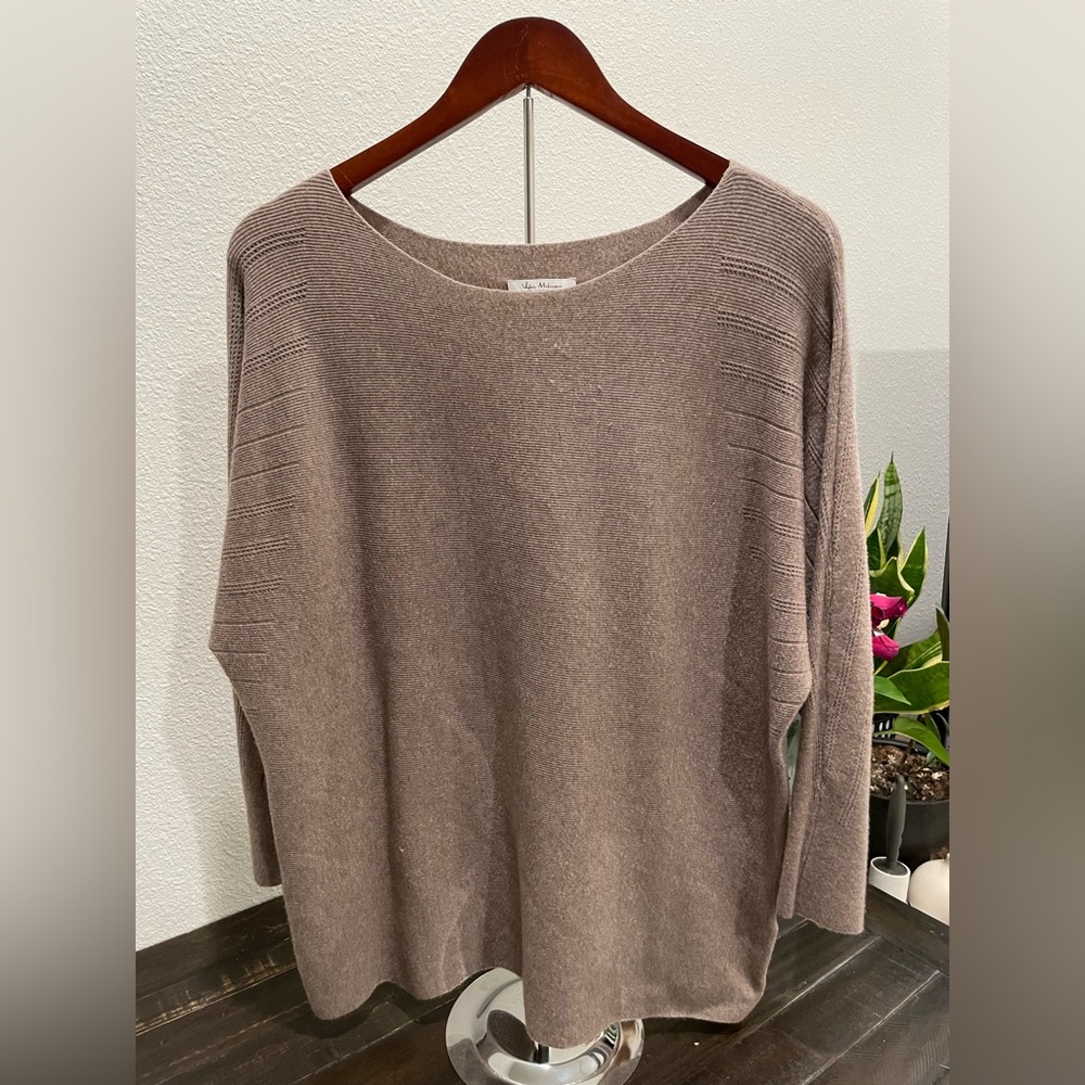 Milano Women's Taupe Crew Neck Sweater